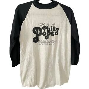 Vintage 70s The Philly Pops Peter Nero Raglan Single Stitch Shirt Adult Large